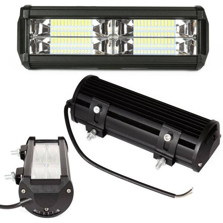 Lampa de lucru LED 144W, Interlook, 14000 lm, alb rece, 240x76x58mm