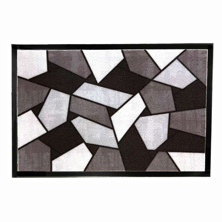 Bejárati szőnyeg, gumi és polipropilén, PATIO MOSAIC, 60x40cm