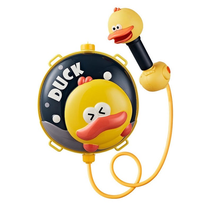 Pistol cu apa Duck, cu rezervor tip ghiozdan, galben