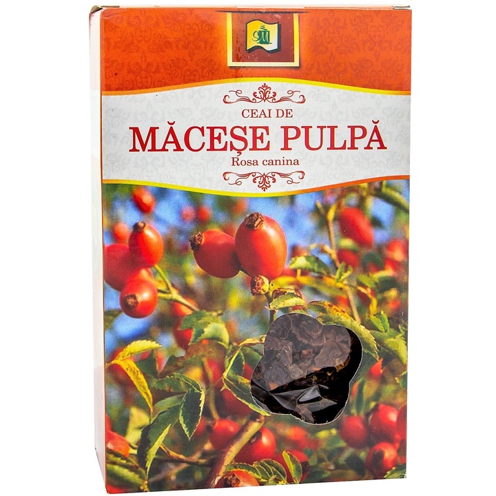 Csipkebogyó (Rosa Canina) zúzott pép tea, 50gr, StefMar Valcea