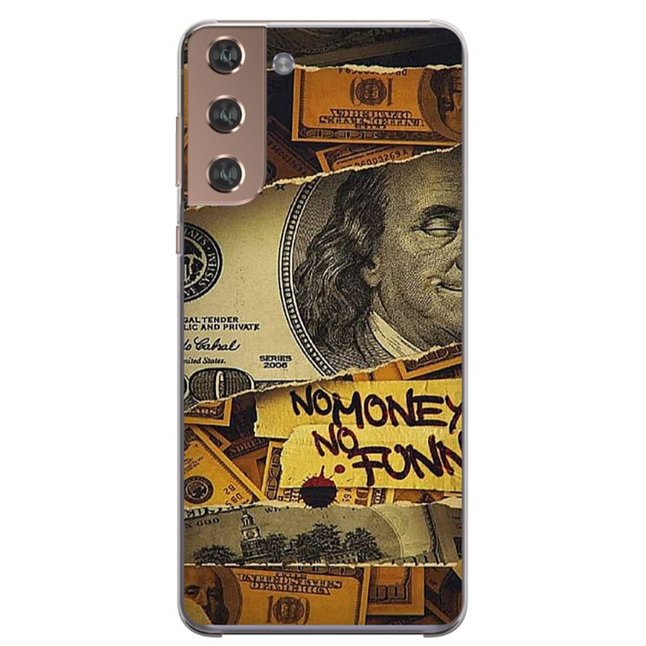 Husa personalizata pentru Samsung Galaxy S22 Plus, model No Money No Funny, S1D1M0262, TSS