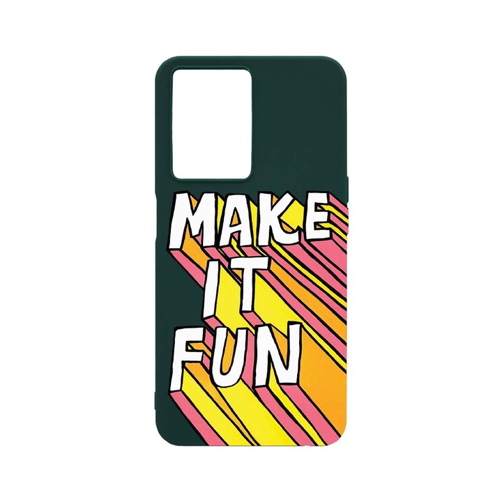 Husa BestCase® Slim SIlicon 0.8MM, Compatibila Cu OPPO A57s, Make It Fun, Rezistenta la uzura, FG 494