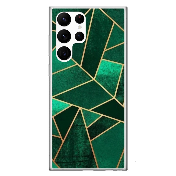 Husa personalizata HQPrint pentru Samsung Galaxy S23 Ultra, model Emerald, multicolor, S1D1M0287