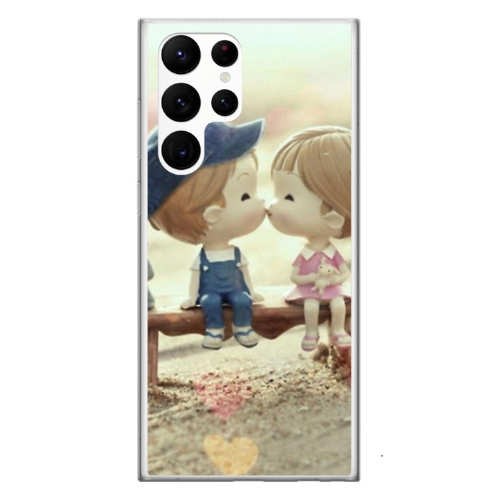 Husa personalizata HQPrint pentru Samsung Galaxy S24 Ultra, model Kiss, multicolor, S1D1M0259