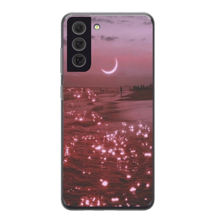 Husa personalizata pentru Samsung Galaxy S21 FE, model Pink Sky, S1D1M0129, TSS
