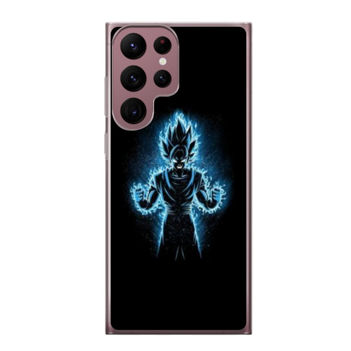 Husa personalizata HQPrint pentru Samsung Galaxy S22 Ultra, model Goku, multicolor, S1D1M0087