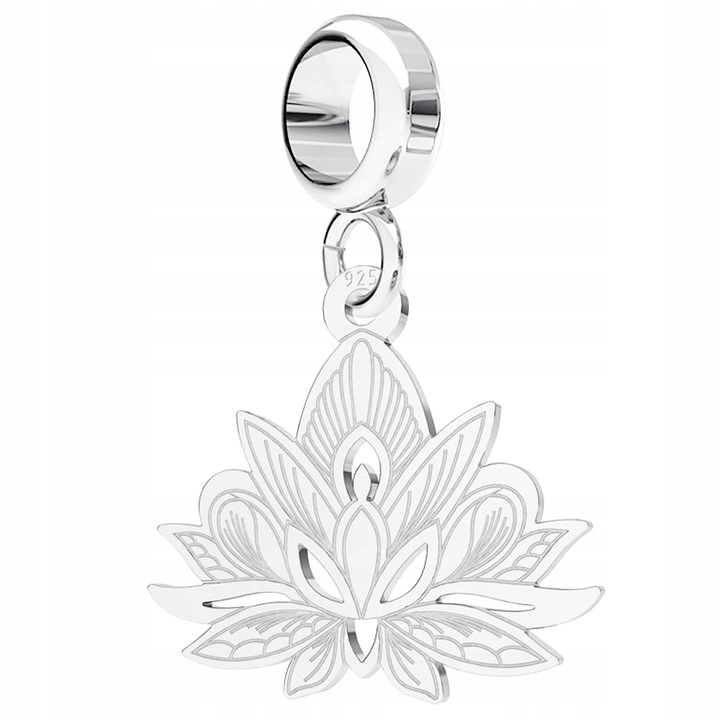 Pandantiv Charms, Larezo, Planta, Floare de lotus, argint 925, 1.4x1.4 cm