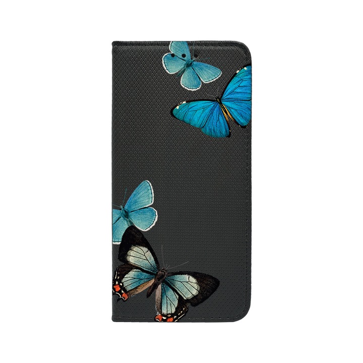 Husa BestCase® Tip Carte, Magnet Book Case, Compatibila Cu Google Pixel 8, Beautiful Blue Butterflies, Inchidere Magnetica, Buzunar Card, FLB 991