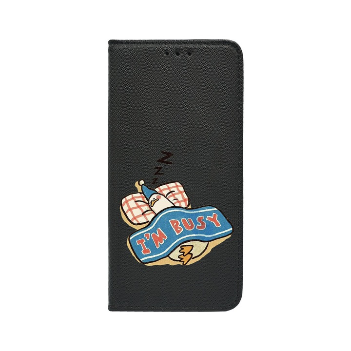 Husa BestCase® Tip Carte, Magnet Book Case, Compatibila Cu Realme 10 Pro Plus 5G, I'm Busy, Inchidere Magnetica, Buzunar Card, FLb 1016