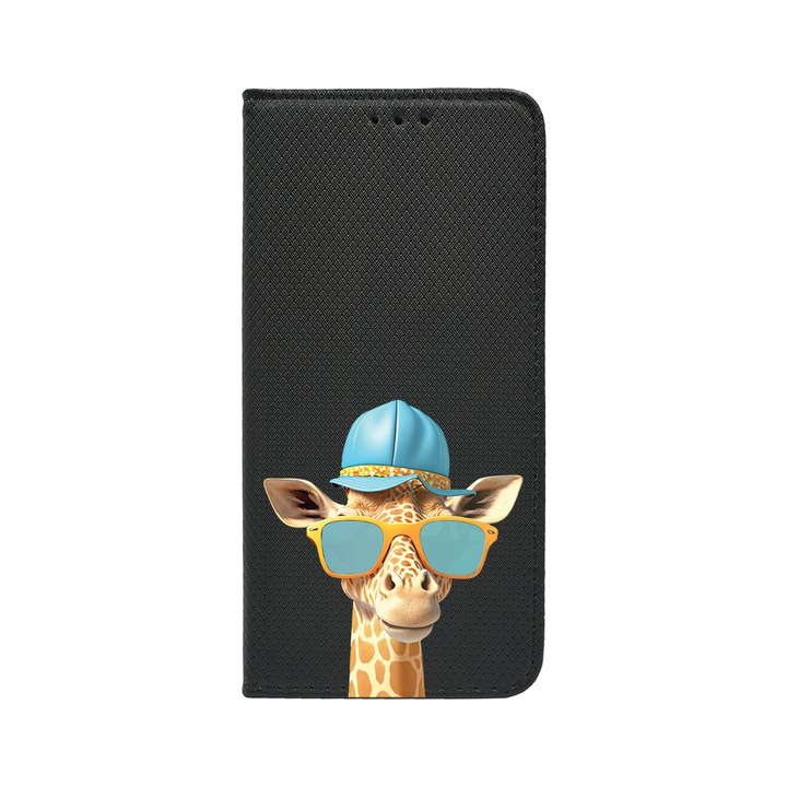 Husa BestCase® Tip Carte, Magnet Book Case, Compatibila Cu Realme 10 Pro Plus 5G, Cool Giraffe, Inchidere Magnetica, Buzunar Card, FLb 1007