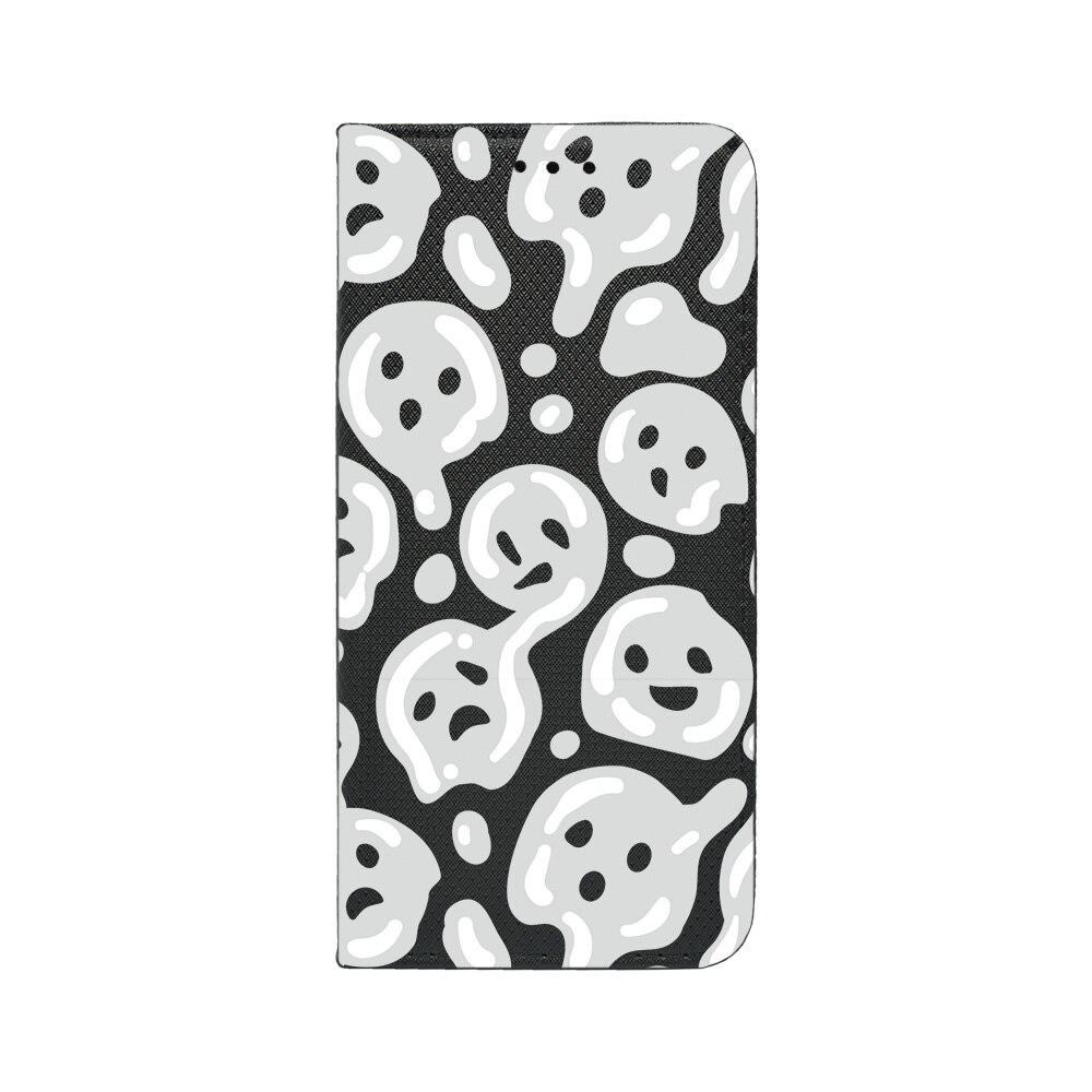 Калъф тип тефтер Bestcase за Samsung Galaxy A54 5G, Gray Acid Smiley