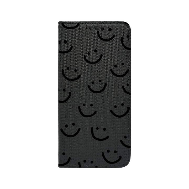 Калъф тип тефтер BestCase за OPPO Reno 8T 4G, Smiley, Magnetic Flip Case, Black FLB 1056