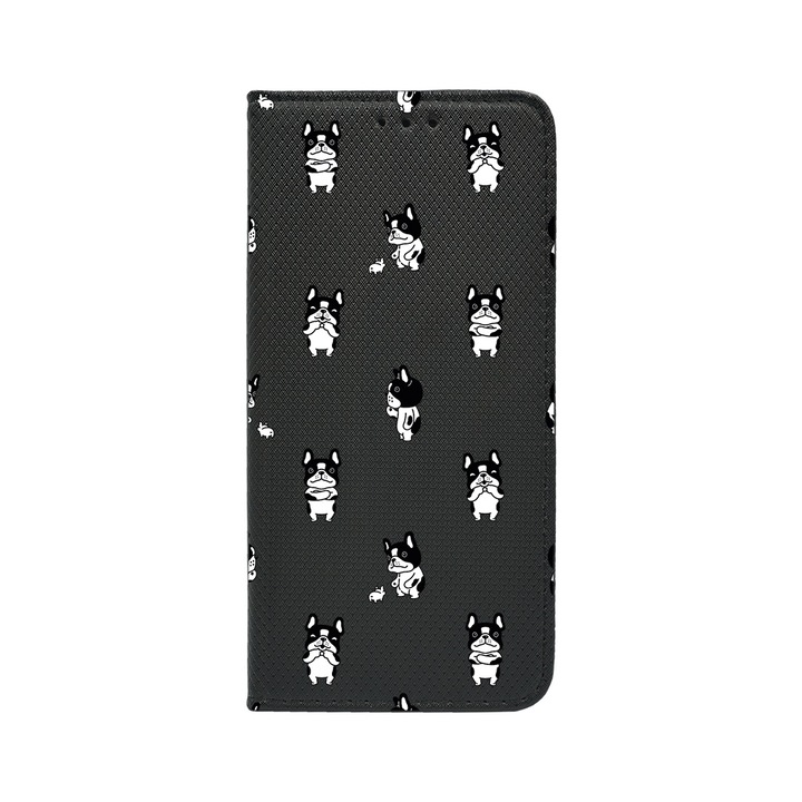 Husa BestCase® Tip Carte, Magnet Book Case, Compatibila Cu Realme 10 Pro Plus 5G, Bulldog Pattern, Inchidere Magnetica, Buzunar Card, FLb 1043