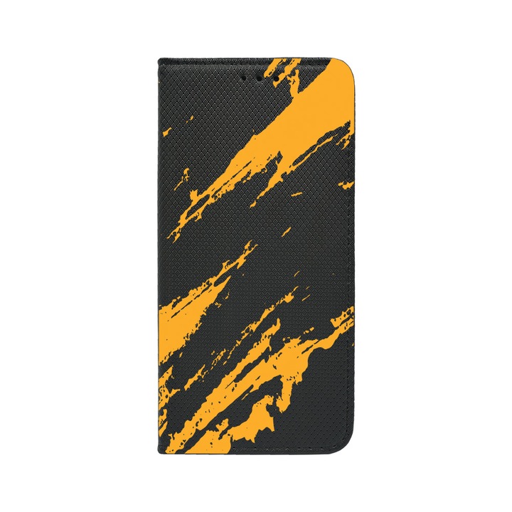 Калъф тип тефтер BestCase за OPPO Reno 8T 4G, Golden Stripes, Magnetic Flip Case, Black FLB 1054