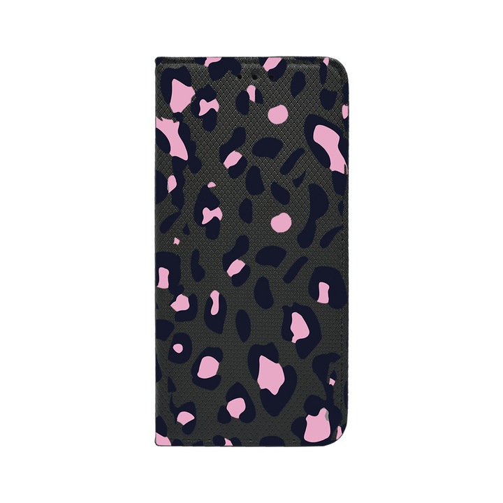 Husa BestCase® Tip Carte, Magnet Book Case, Compatibila Cu Google Pixel 8 Pro, Pink Leopard Pattern, Inchidere Magnetica, Buzunar Card, FLB 1033