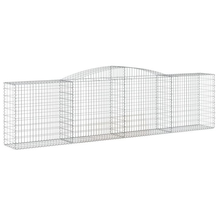 Комплект габионни кошници арка vidaXL, 15 бр, 400x50x100/120см, Поцинковано желязо, 46 Kg