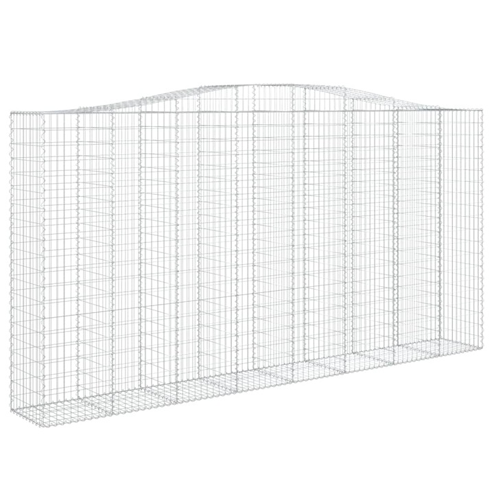 Set cosuri gabion arcuite vidaXL, 8 buc 400x50x200/220 cm, fier galvanizat 77.6 kg 3146027
