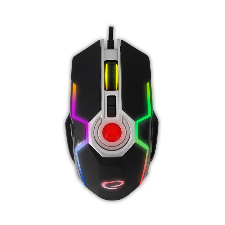 Esperanza Mangora USB vezetékes 8D Gamer egér, RGB fekete