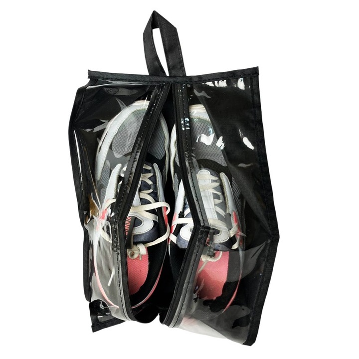 Husa depozitare incaltaminte, PROCART, inchidere fermoar, maner sustinere, 40x20