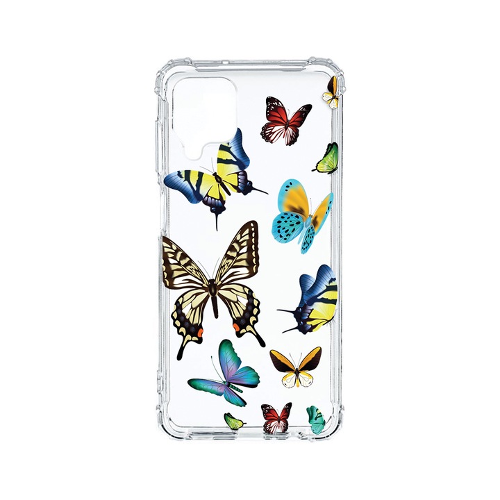 Силиконов калъф BestCase за Samsung Galaxy A12 / M12 / F12, Beautiful Color Butterflies, 1.5MM, Anti Shock, AS 992