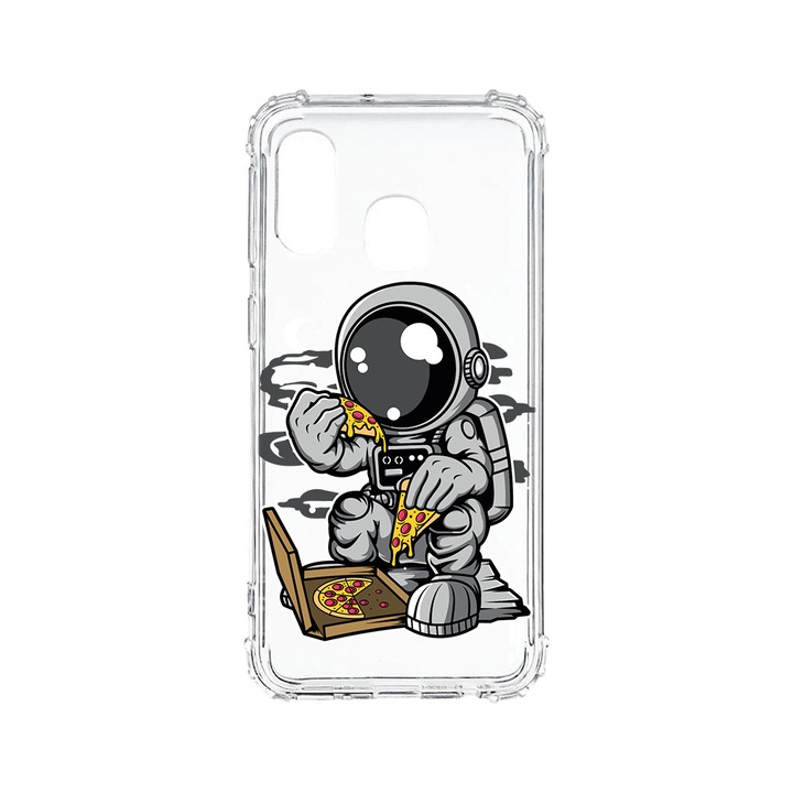 BestCase Strapabíró Anti Shock Telefontok Samsung Galaxy A20e, Astronaut Pizza, Kamera védő, Military Grade Drop Protection, AS 1004