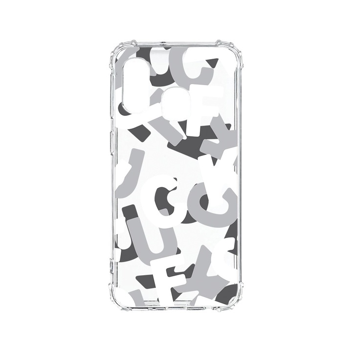 Husa BestCase® Anti Shock 1.5MM, Compatibila Cu Samsung Galaxy A40, FCK Pattern, Rezistenta La Socuri, Protectie Camera, AS 1021