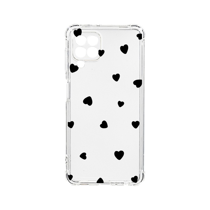 BestCase Strapabíró Anti Shock Telefontok Samsung Galaxy M53 5G, Heart Pattern, Kamera védő, Military Grade Drop Protection, AS 1041