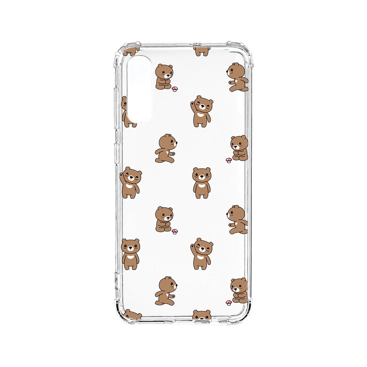 Husa BestCase® Anti Shock 1.5MM, Compatibila Cu Xiaomi Redmi 9A / Redmi 9AT, Teddy Bear Pattern, Rezistenta La Socuri, Protectie Camera, AS 970