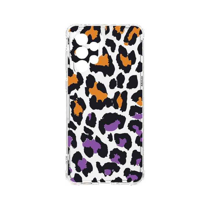Husa BestCase® Anti Shock 1.5MM, Compatibila Cu Samsung Galaxy A53 5G, Lila Leopard Pattern, Rezistenta La Socuri, Protectie Camera, AS 1035
