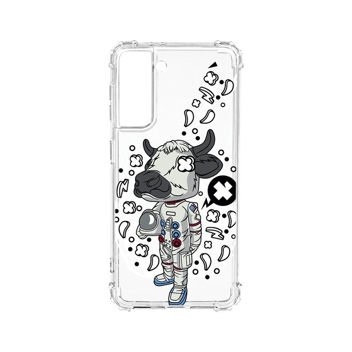 BestCase Strapabíró Anti Shock Telefontok Samsung Galaxy S22 Plus, Cow Astronaut, Kamera védő, Military Grade Drop Protection, AS 976
