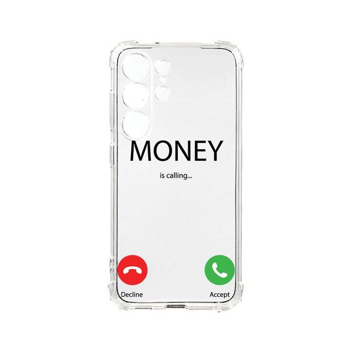Husa BestCase® Anti Shock 1.5MM, Compatibila Cu Samsung Galaxy S23 Ultra, Money Is Calling, Rezistenta La Socuri, Protectie Camera, AS 986