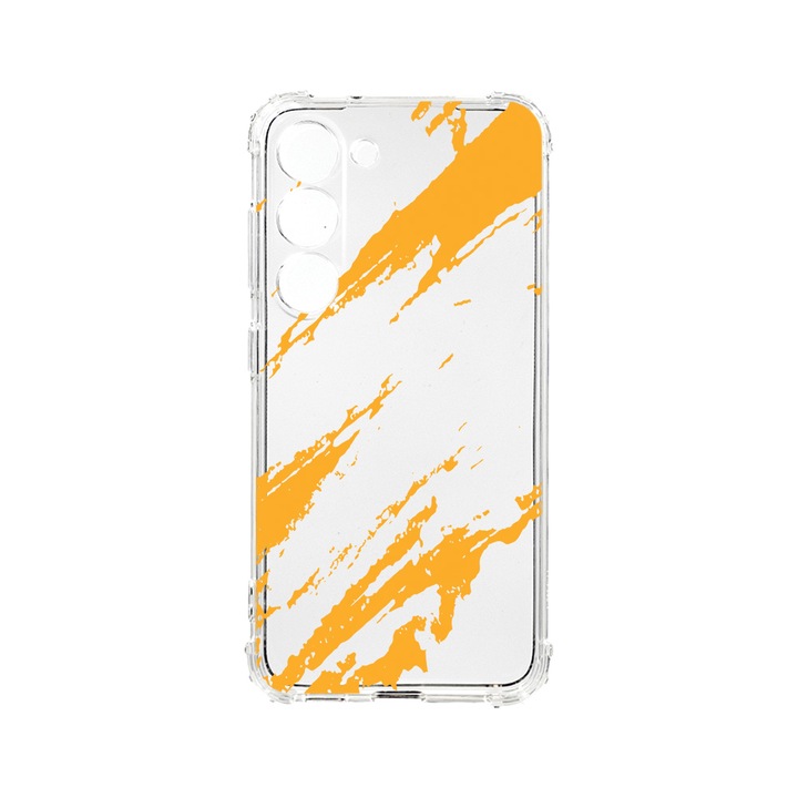 Husa BestCase® Anti Shock 1.5MM, Compatibila Cu Samsung Galaxy S23 Plus, Golden Stripes, Rezistenta La Socuri, Protectie Camera, AS 1054