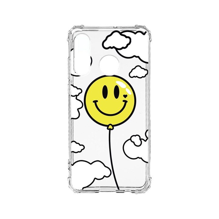 Husa BestCase® Anti Shock 1.5MM, Compatibila Cu Huawei P30 Lite, Balloon Smiley, Rezistenta La Socuri, Protectie Camera, AS 957