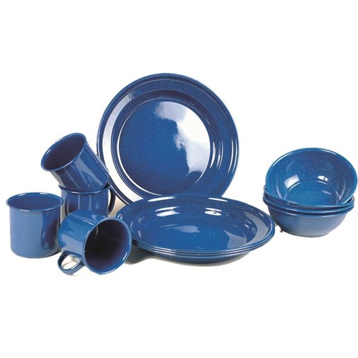 Комплект туристически съдове, Mil-Tec, Western Blue, 12 бр