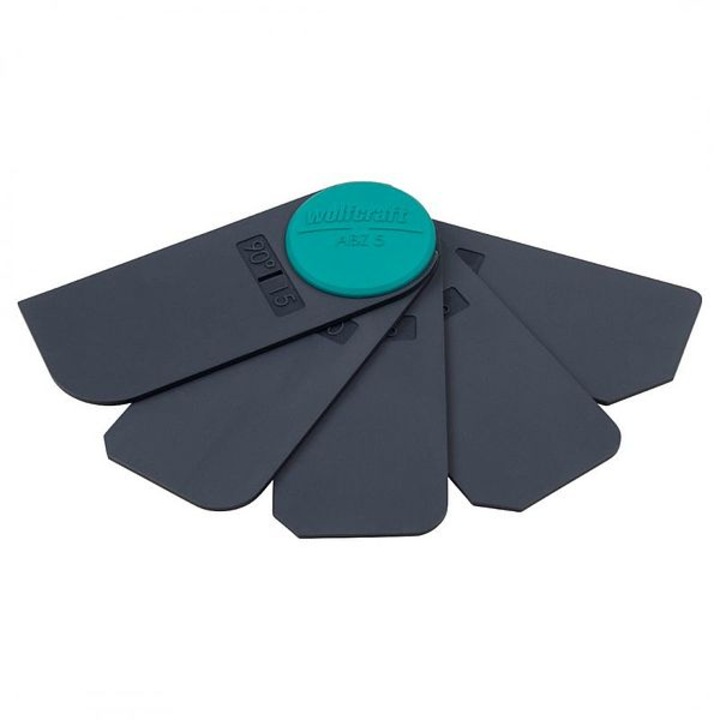 Gittsimító készlet, Wolfcraft, 5 db, 36 x 20 mm, Fekete