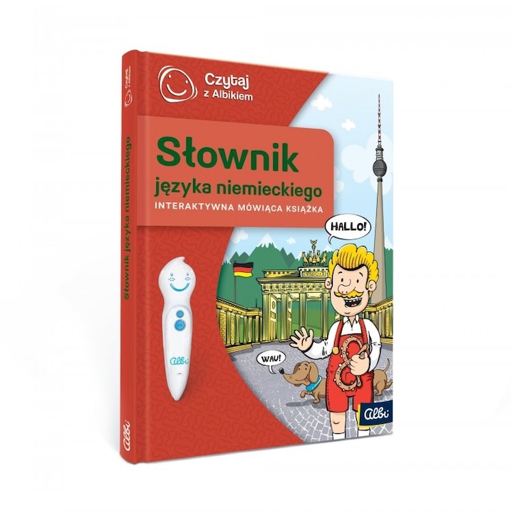 Carte interactiva pentru copii, Albi, 5000 sunete, Limba Poloneza/Germana