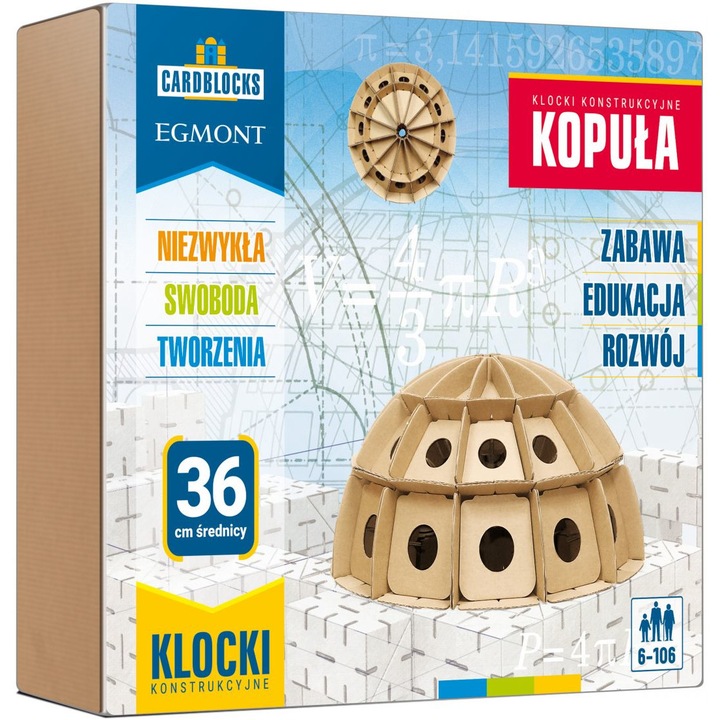 Karton blokkok EGMONT Dome karton építőkockák