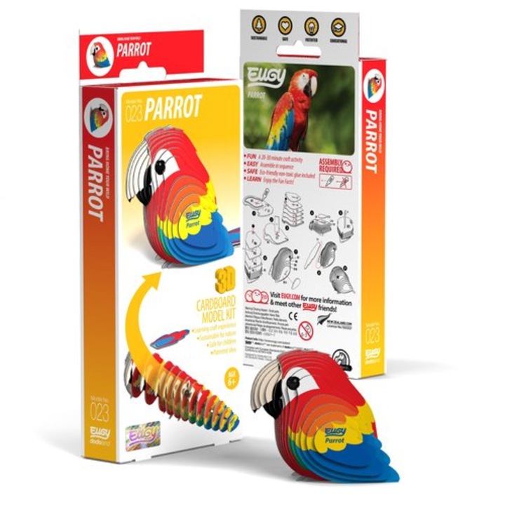 3D пъзел, Eugy, Картон, 6+ години, Многоцветен