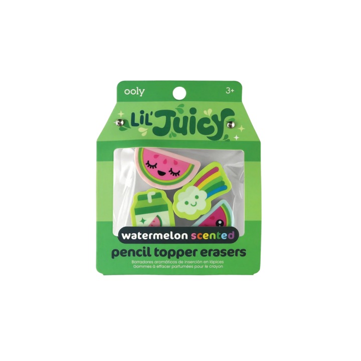 Lil Juicy Fruit illatos ceruza radírok - Görögdinnye - 4 db-os készlet
