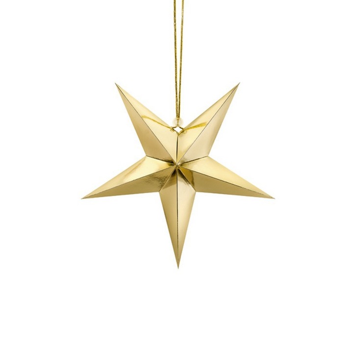 Звезда за елха, Хартия, 70 см, Злато