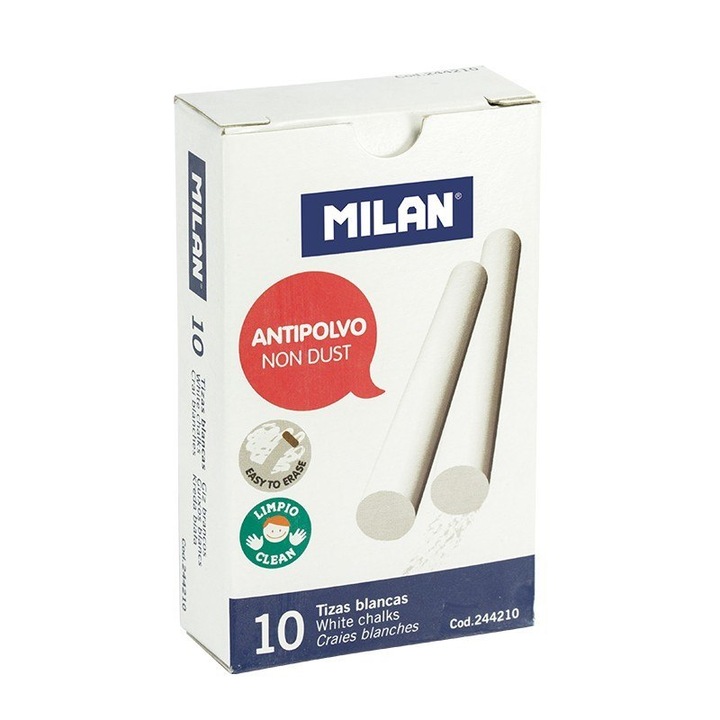Creta pentru uz scolar, Milan, Carbonat de calciu, Alb