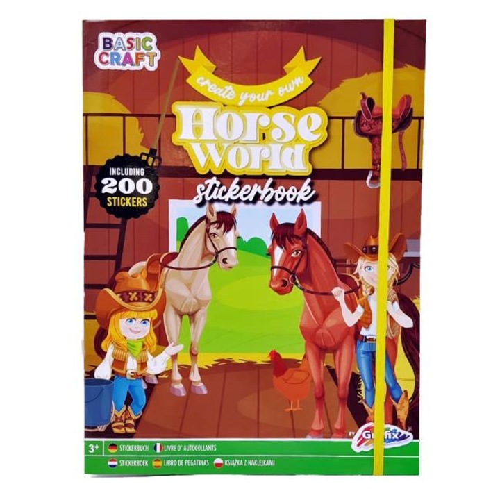 Carte creativa copii Horse World, Basic Craft, Multicolor