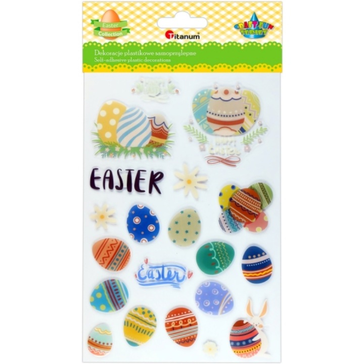 Stickere tip oua de Paste, Titanum, 20 buc