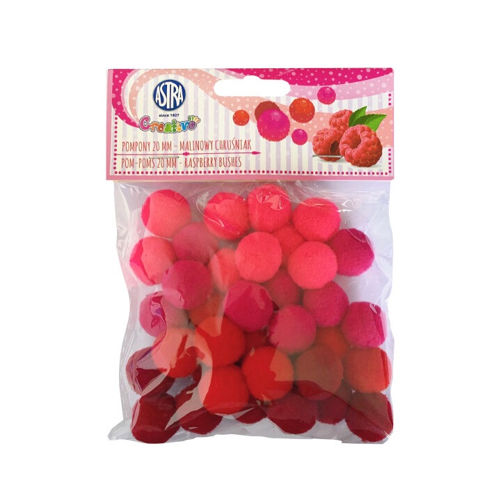 Set Pompoane, Astra, 20mm, Roz