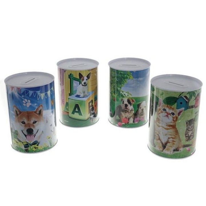 Saculet metalic rotund cu animale, set mixat, 544130, ADAR