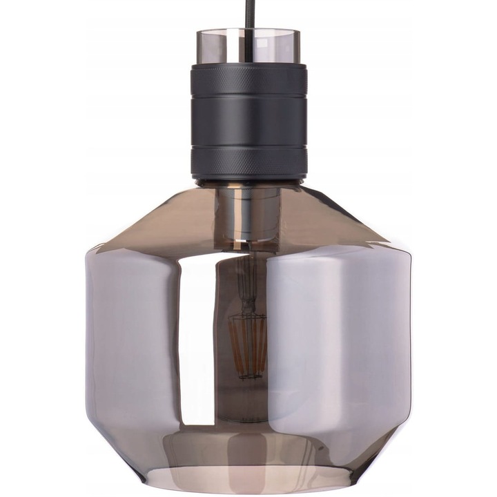 Lampa suspendata, Ledigo, Sticla, E27, Transparent