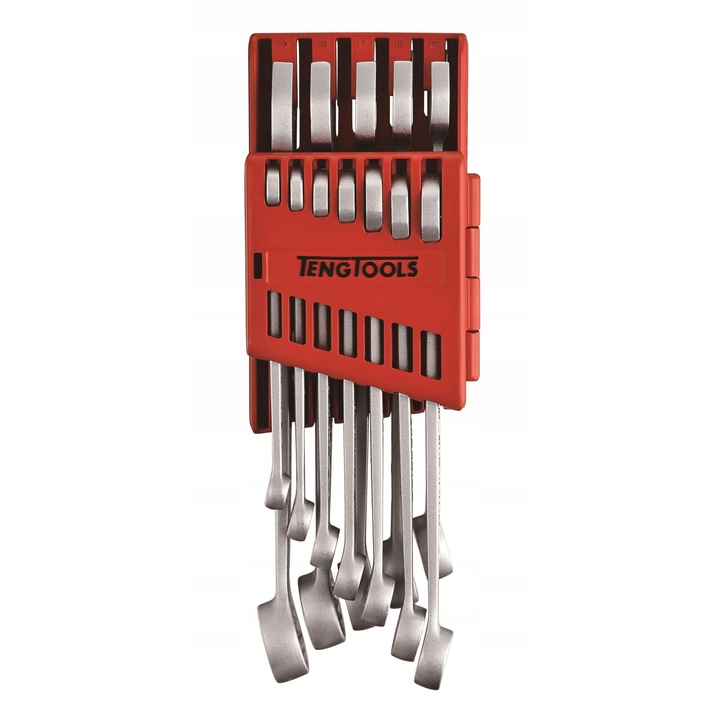 Set 12 chei, Teng Tools, 8-19 mm, Gri/Portocaliu