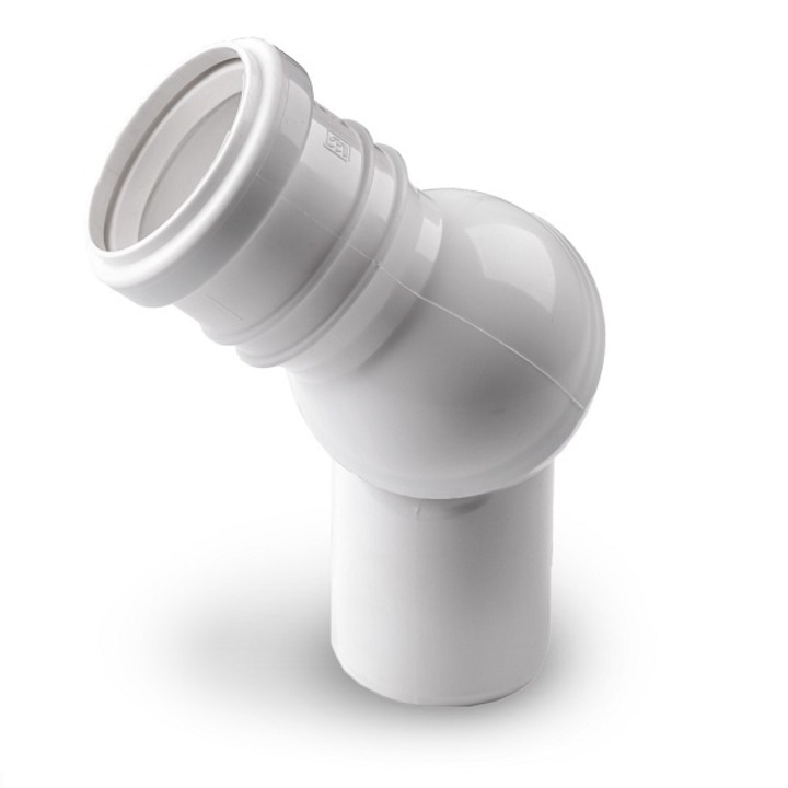 Állítható könyök, fehér