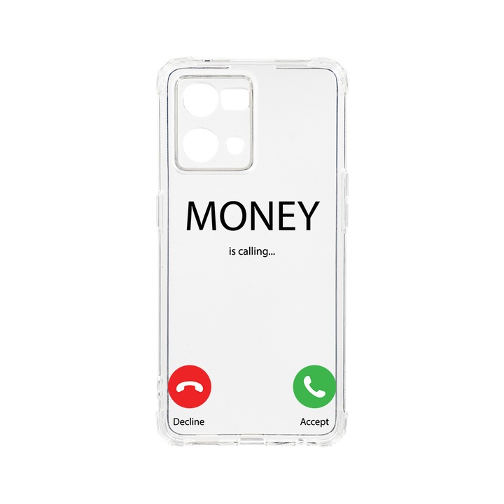 Husa BestCase® Anti Shock 1.5MM, Compatibila Cu OPPO Reno 7 4G, Money Is Calling, Rezistenta La Socuri, Protectie Camera, AS 986