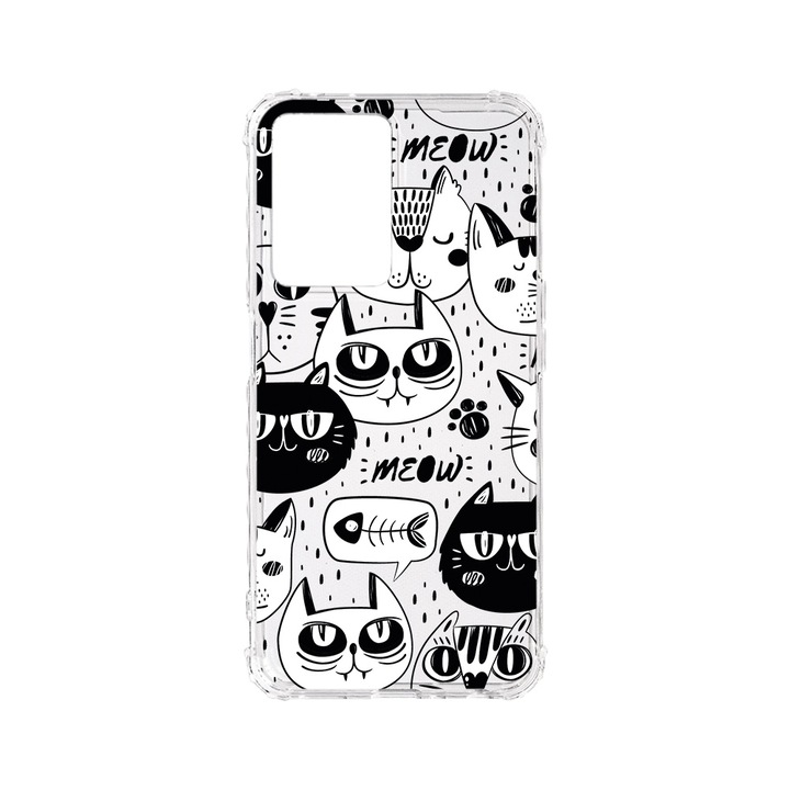 Husa BestCase® Anti Shock 1.5MM, Compatibila Cu Motorola Moto G23, Cool Cats, Rezistenta La Socuri, Protectie Camera, AS 1029